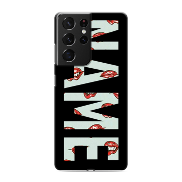 Силиконовый чехол на Samsung Galaxy S21 Ultra с принтом NAME