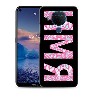 Силиконовый чехол на Nokia 5.4 с принтом ИМЯ