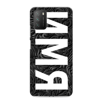 Силиконовый противоударный чехол на Xiaomi Poco M3 с принтом ИМЯ