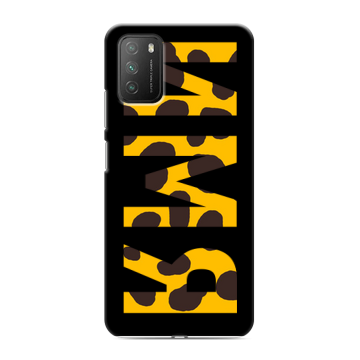Силиконовый противоударный чехол на Xiaomi Poco M3 с принтом ИМЯ