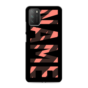 Силиконовый противоударный чехол на Xiaomi Poco M3 с принтом NAME
