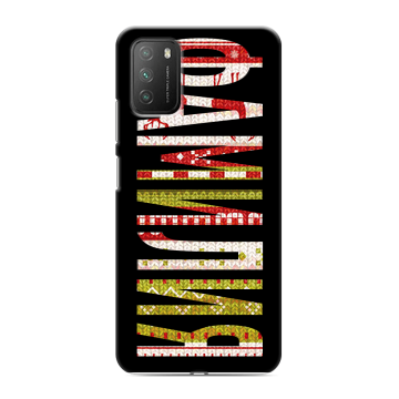 Силиконовый противоударный чехол на Xiaomi Poco M3 с принтом ФАМИЛИЯ