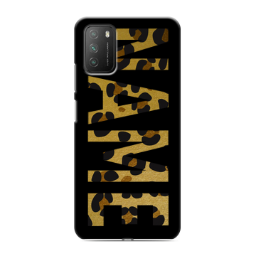 Силиконовый противоударный чехол на Xiaomi Poco M3 с принтом NAME
