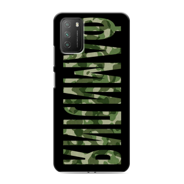 Силиконовый противоударный чехол на Xiaomi Poco M3 с принтом ФАМИЛИЯ