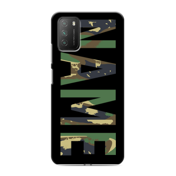 Силиконовый противоударный чехол на Xiaomi Poco M3 с принтом NAME