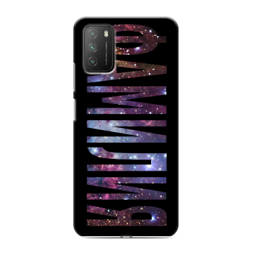 Силиконовый противоударный чехол на Xiaomi Poco M3 с принтом ФАМИЛИЯ