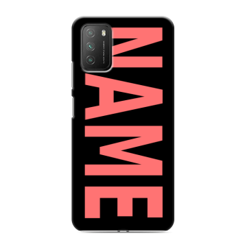 Силиконовый противоударный чехол на Xiaomi Poco M3 с принтом NAME