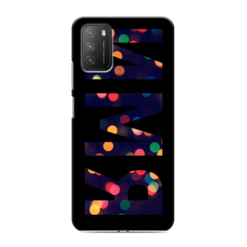 Силиконовый противоударный чехол на Xiaomi Poco M3 с принтом ИМЯ