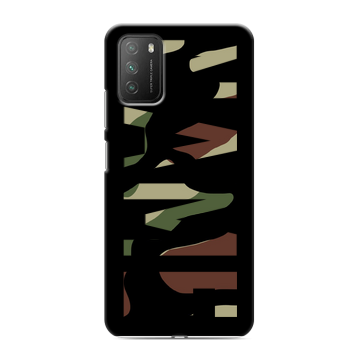Силиконовый противоударный чехол на Xiaomi Poco M3 с принтом NAME