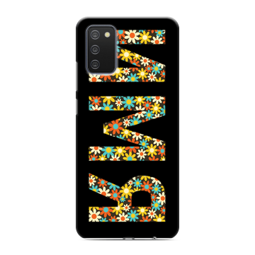 Силиконовый противоударный чехол на Samsung Galaxy A02s с принтом ИМЯ