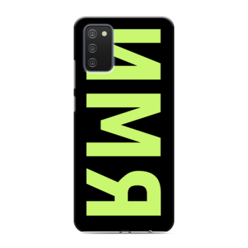 Силиконовый противоударный чехол на Samsung Galaxy A02s с принтом ИМЯ