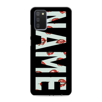 Силиконовый противоударный чехол на Samsung Galaxy A02s с принтом NAME