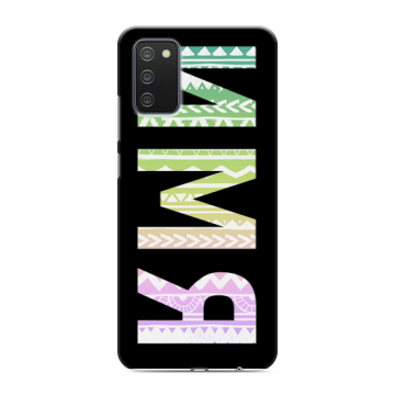Силиконовый противоударный чехол на Samsung Galaxy A02s с принтом ИМЯ