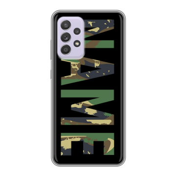 Силиконовый чехол на Samsung Galaxy A52 с принтом NAME