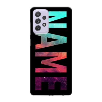 Силиконовый противоударный чехол на Samsung Galaxy A72 с принтом NAME