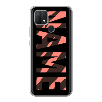 Силиконовый чехол на OPPO A15 с принтом NAME