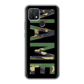 Силиконовый чехол на OPPO A15 с принтом NAME