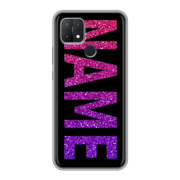 Силиконовый чехол на OPPO A15 с принтом NAME