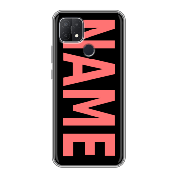 Силиконовый чехол на OPPO A15 с принтом NAME