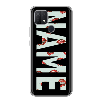 Силиконовый чехол на OPPO A15 с принтом NAME