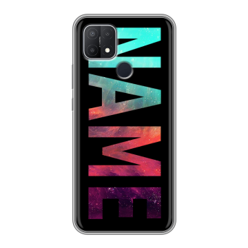 Силиконовый чехол на OPPO A15 с принтом NAME