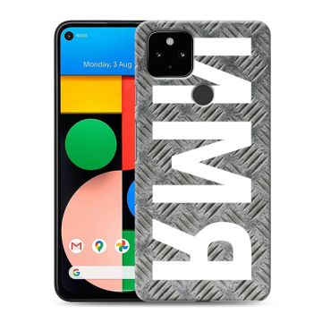 Силиконовый чехол на Google Pixel 4a 5G с принтом ИМЯ