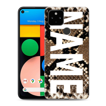 Силиконовый чехол на Google Pixel 4a 5G с принтом NAME