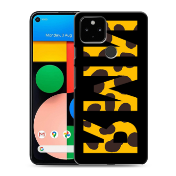 Силиконовый чехол на Google Pixel 4a 5G с принтом ИМЯ