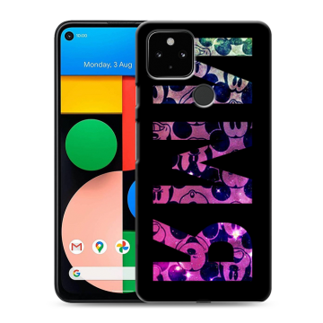 Силиконовый чехол на Google Pixel 4a 5G с принтом ИМЯ