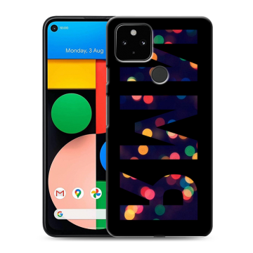 Силиконовый чехол на Google Pixel 4a 5G с принтом ИМЯ