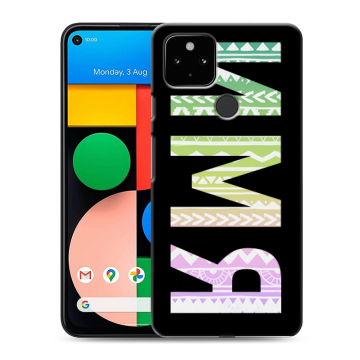 Силиконовый чехол на Google Pixel 4a 5G с принтом ИМЯ