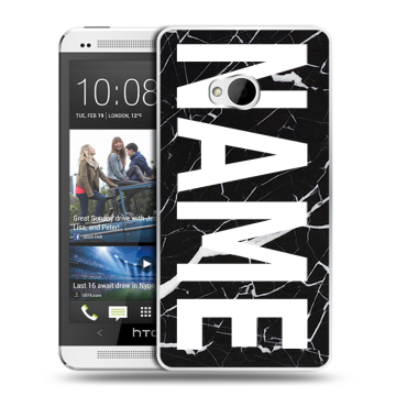 Пластиковый чехол на HTC One (M7) Dual SIM с принтом NAME
