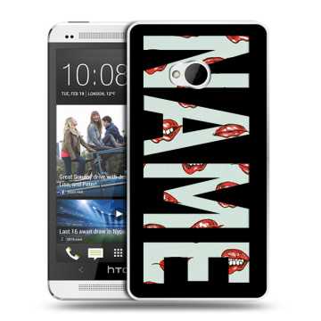 Пластиковый чехол на HTC One (M7) Dual SIM с принтом NAME