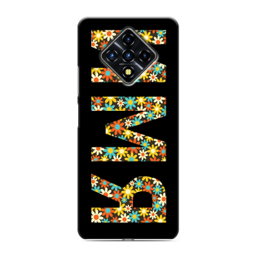 Силиконовый противоударный чехол на Infinix Zero 8 с принтом ИМЯ