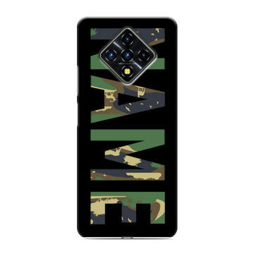 Силиконовый противоударный чехол на Infinix Zero 8 с принтом NAME