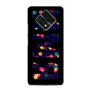 Силиконовый противоударный чехол на Infinix Zero 8 с принтом ИМЯ