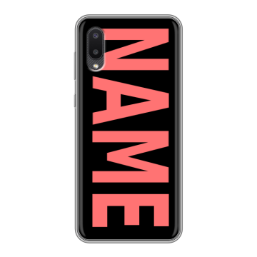 Силиконовый чехол на Samsung Galaxy A02 с принтом NAME