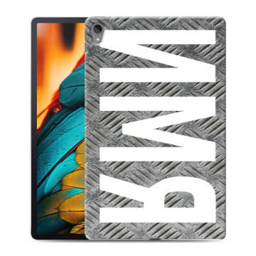 Силиконовый чехол на Lenovo Tab P11 с принтом ИМЯ