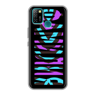 Силиконовый противоударный чехол на Infinix Hot 10 Lite с принтом ФАМИЛИЯ