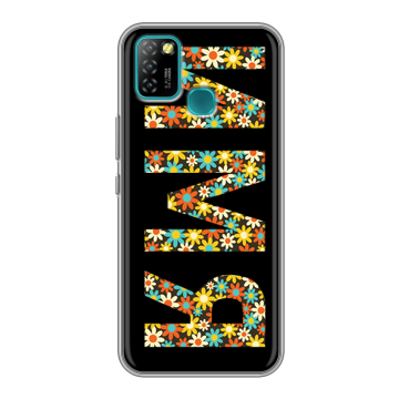 Силиконовый противоударный чехол на Infinix Hot 10 Lite с принтом ИМЯ