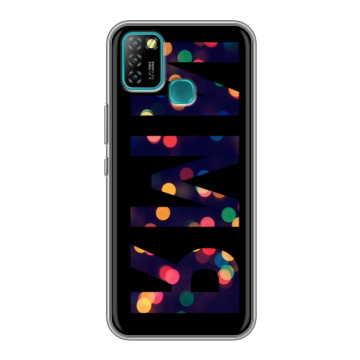 Силиконовый противоударный чехол на Infinix Hot 10 Lite с принтом ИМЯ