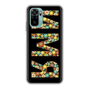 Силиконовый чехол на Xiaomi RedMi Note 10 с принтом ИМЯ