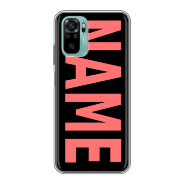 Силиконовый чехол на Xiaomi RedMi Note 10 с принтом NAME