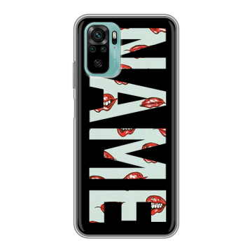 Силиконовый чехол на Xiaomi RedMi Note 10 с принтом NAME