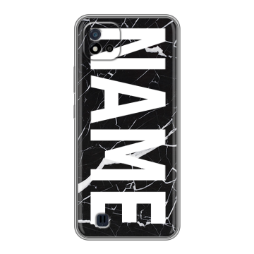 Силиконовый чехол на Realme C20 с принтом NAME