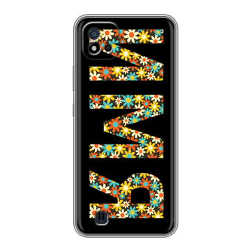 Силиконовый чехол на Realme C20 с принтом ИМЯ