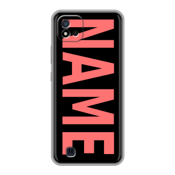 Силиконовый чехол на Realme C20 с принтом NAME
