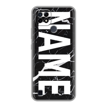Силиконовый чехол на Realme C21 с принтом NAME
