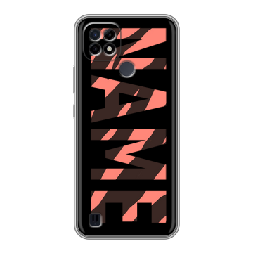 Силиконовый чехол на Realme C21 с принтом NAME