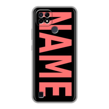 Силиконовый чехол на Realme C21 с принтом NAME